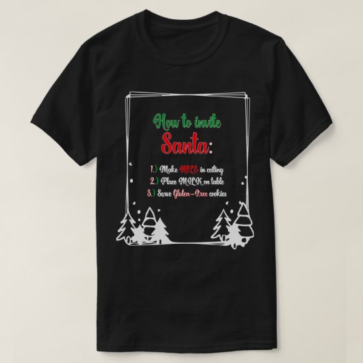 Hoe kan ik kerstkoekje met kerstmis uitnodigen F T-shirt (Design voorkant)