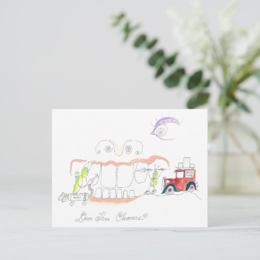 Hoe kan ik Teeth reinigen? Briefkaart (Staand voorkant)