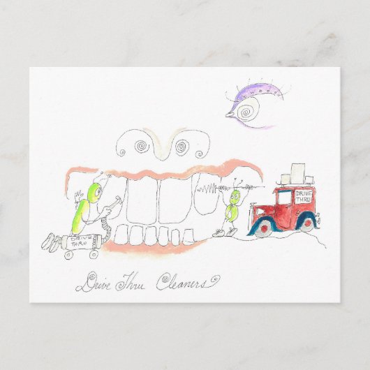 Hoe kan ik Teeth reinigen? Briefkaart (Voorkant)