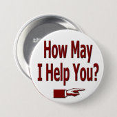 Hoe kan ik u helpen Button (Voorkant /achterkant)