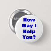 Hoe kan ik u helpen? ronde button 5,7 cm (Voorkant /achterkant)