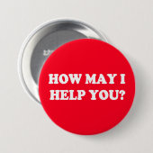 Hoe kan ik u helpen ronde button 7,6 cm (Voorkant /achterkant)