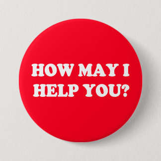 Hoe kan ik u helpen ronde button 7,6 cm