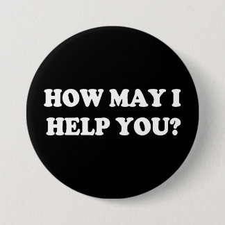 Hoe kan ik u helpen ronde button 7,6 cm