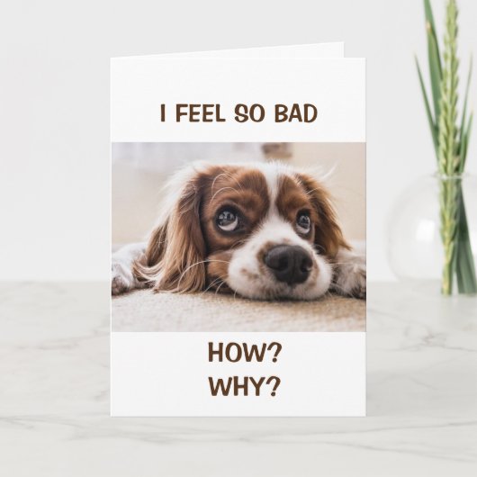 HOE KAN IK? VOEL ZO BAD BELATED BIRTHDAY KAART (Voorkant)