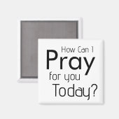 Hoe kan ik voor je bidden? Christelijk Magneet (Voorkant / Achterkant)