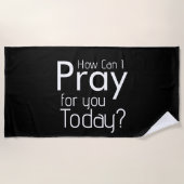 Hoe kan ik voor je bidden? Christelijk Strandlaken (Voorkant)