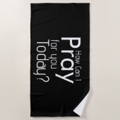 Hoe kan ik voor je bidden? Christelijk Strandlaken (Voorkant)