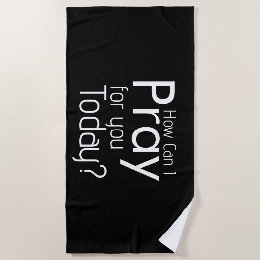 Hoe kan ik voor je bidden? Christelijk Strandlaken (Voorkant)