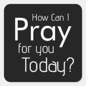 Hoe kan ik voor je bidden? Christelijke Stickers (Voorkant)