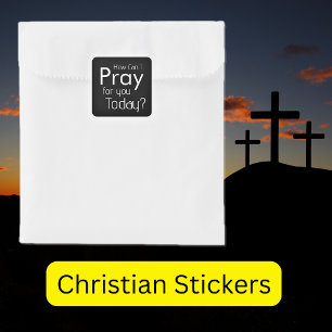 Hoe kan ik voor je bidden? Christelijke Stickers