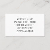 Hoe kan ik voor je bidden, kerkdominee visitekaartje (Achterkant)