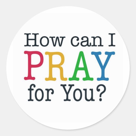 Hoe kan ik voor je BIDDEN? Ronde Sticker (Voorkant)