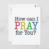 Hoe kan ik voor je PRAY? Briefkaart (Voorkant / Achterkant)