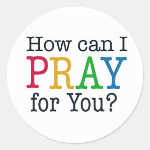 Hoe kan ik voor je PRAY? Ronde Sticker