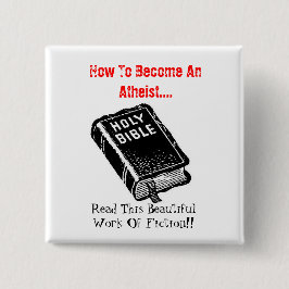 Hoe kan je een atheïst worden?. vierkante button 5,1 cm