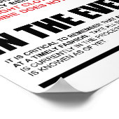 Hoe kan je een Zombie-aanval overleven? Poster (Hoek)