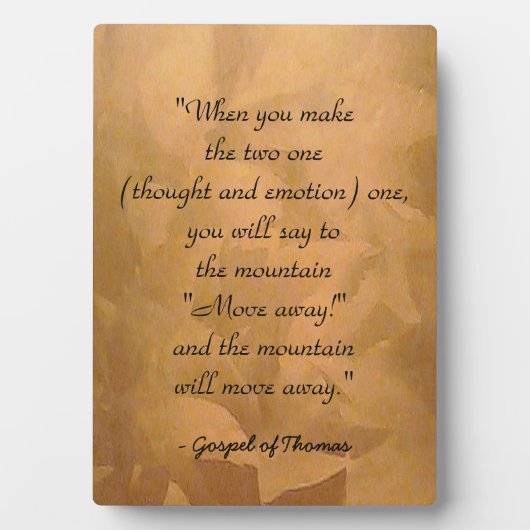 Hoe kan je het evangelie van Thomas bidden? Fotoplaat (voorkant)