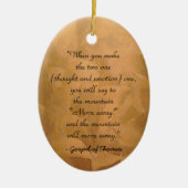 Hoe kan je het evangelie van Thomas bidden? Keramisch Ornament (Voorkant)