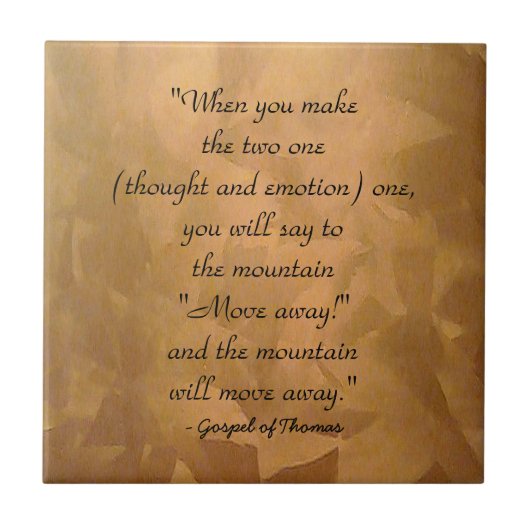 Hoe kan je het evangelie van Thomas bidden? Tegeltje (Voorkant)