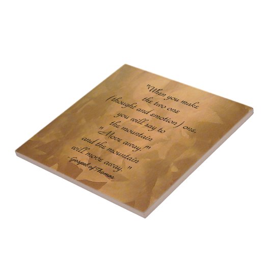 Hoe kan je het evangelie van Thomas bidden? Tegeltje (Zijkant)