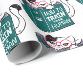 Hoe kan je menselijke grappige kat met zonnebril w cadeaupapier (Rol Hoek)