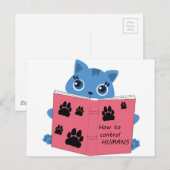 hoe katten de mens controleren briefkaart (Voorkant / Achterkant)