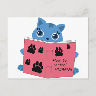 hoe katten de mens controleren briefkaart