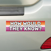 Hoe kennen ze de witte Lesbische vlag (2018)? Bumpersticker (Op auto)
