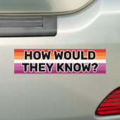 Hoe kennen ze de zwarte Lesbische vlag (2018)? Bumpersticker (Op auto)
