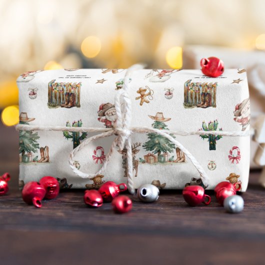 Hoe Kerstmis | Leuke Westerse Persoonlijke Cadeaupapier