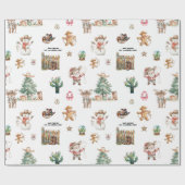 Hoe Kerstmis | Leuke Westerse Persoonlijke Cadeaupapier (Vlak)