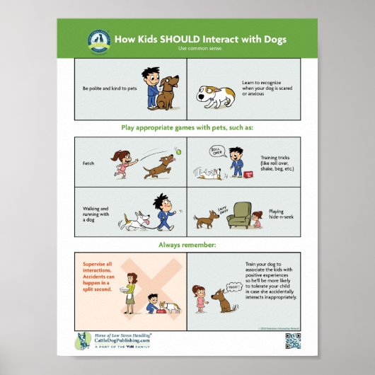 Hoe Kinder moet interactie optreden met honden Poster (Voorkant)