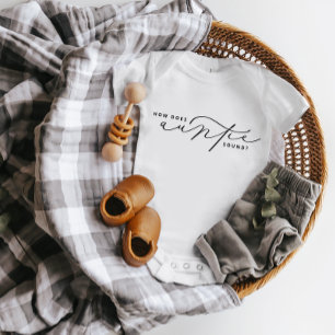 Hoe klinkt tante Baby aankondigingsgeschenk Romper