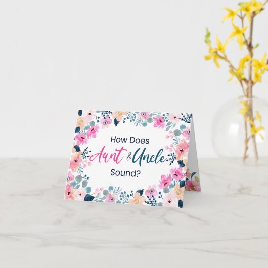 Hoe klinkt tante en oom? kaart (Gele Bloem)