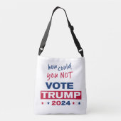 Hoe kon je niet stemmen TRUMP 2024 Crossbody Tas (Achterkant)