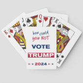Hoe kon je niet stemmen TRUMP 2024 Pokerkaarten (Achterkant)
