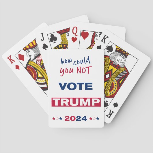 Hoe kon je niet stemmen TRUMP 2024 Pokerkaarten (Achterkant)