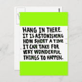 HOE KORT DE TIJD VOOR WETENSCHAPPELIJKE DINGEN? BRIEFKAART (Voorkant / Achterkant)