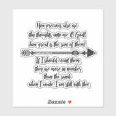 Hoe kostbaar Bijbelvers Sticker (Vel)