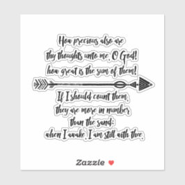 Hoe kostbaar Bijbelvers Sticker