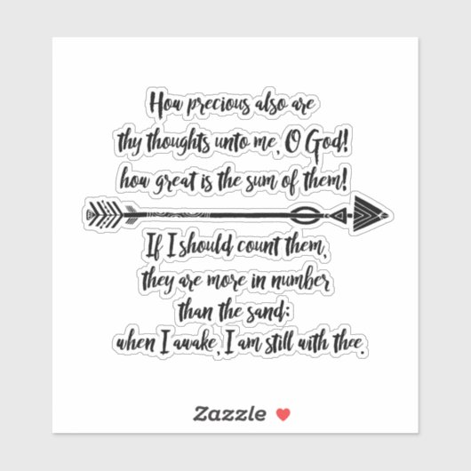 Hoe kostbaar Bijbelvers Sticker (Vel)