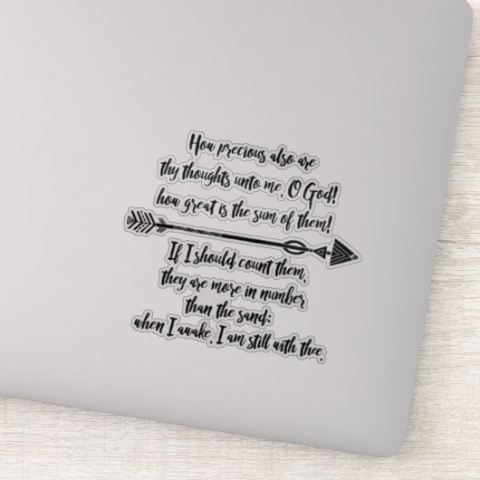 Hoe kostbaar Bijbelvers Sticker (Detail)