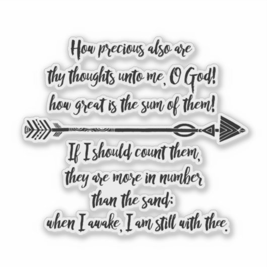 Hoe kostbaar Bijbelvers Sticker (Voorkant)