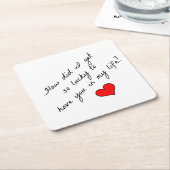 Hoe kreeg ik zo geluk kartonnen onderzetters (Schuin)