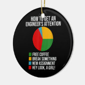 Hoe krijg je een ingenieur die grappig aandacht kr keramisch ornament (Links)