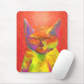 "Hoe kun je me dienen?" Cat Art Mousepad Muismat (Met muis)