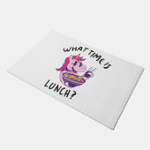 Hoe laat is de lunch deurmat (Schuin)