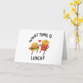 Hoe laat is de lunch kaart (Gele Bloem)