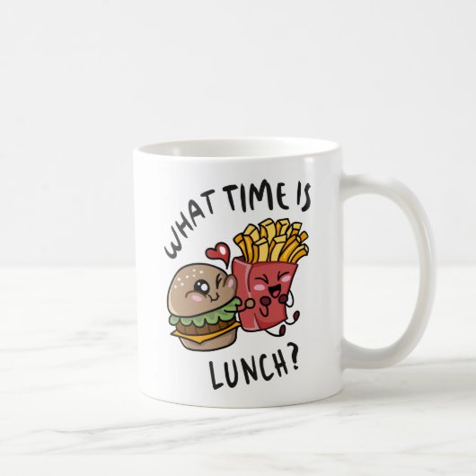 Hoe laat is de lunch koffiemok (Rechts)